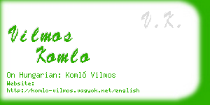 vilmos komlo business card